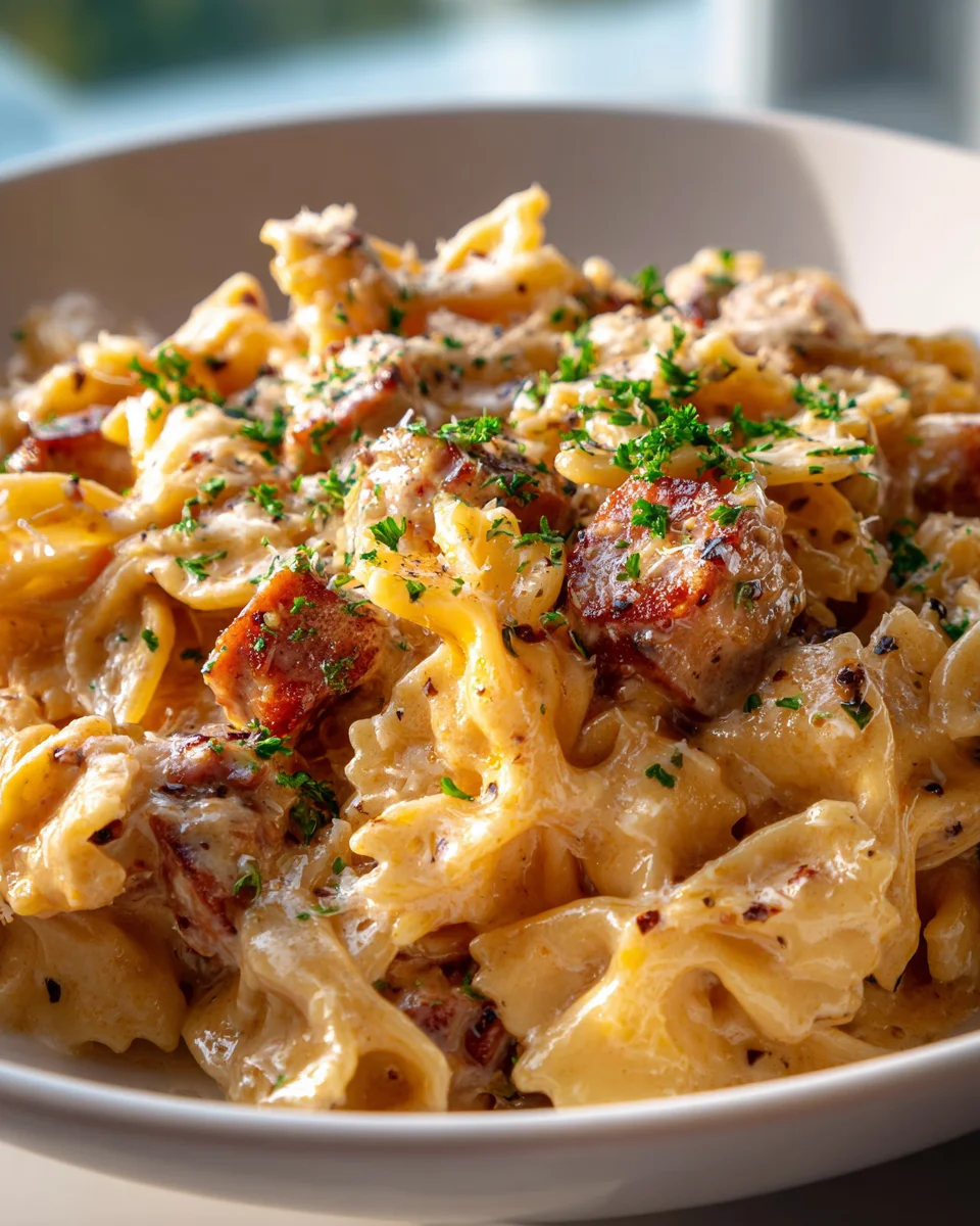 Mini Cajun Rindswurst Pasta Auflauf: Dein Portionsgericht!