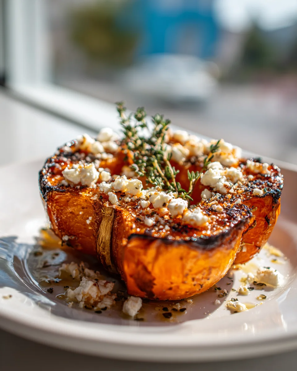 Ofenkürbis mit Feta auf Blech – schnell & einfach genießen!