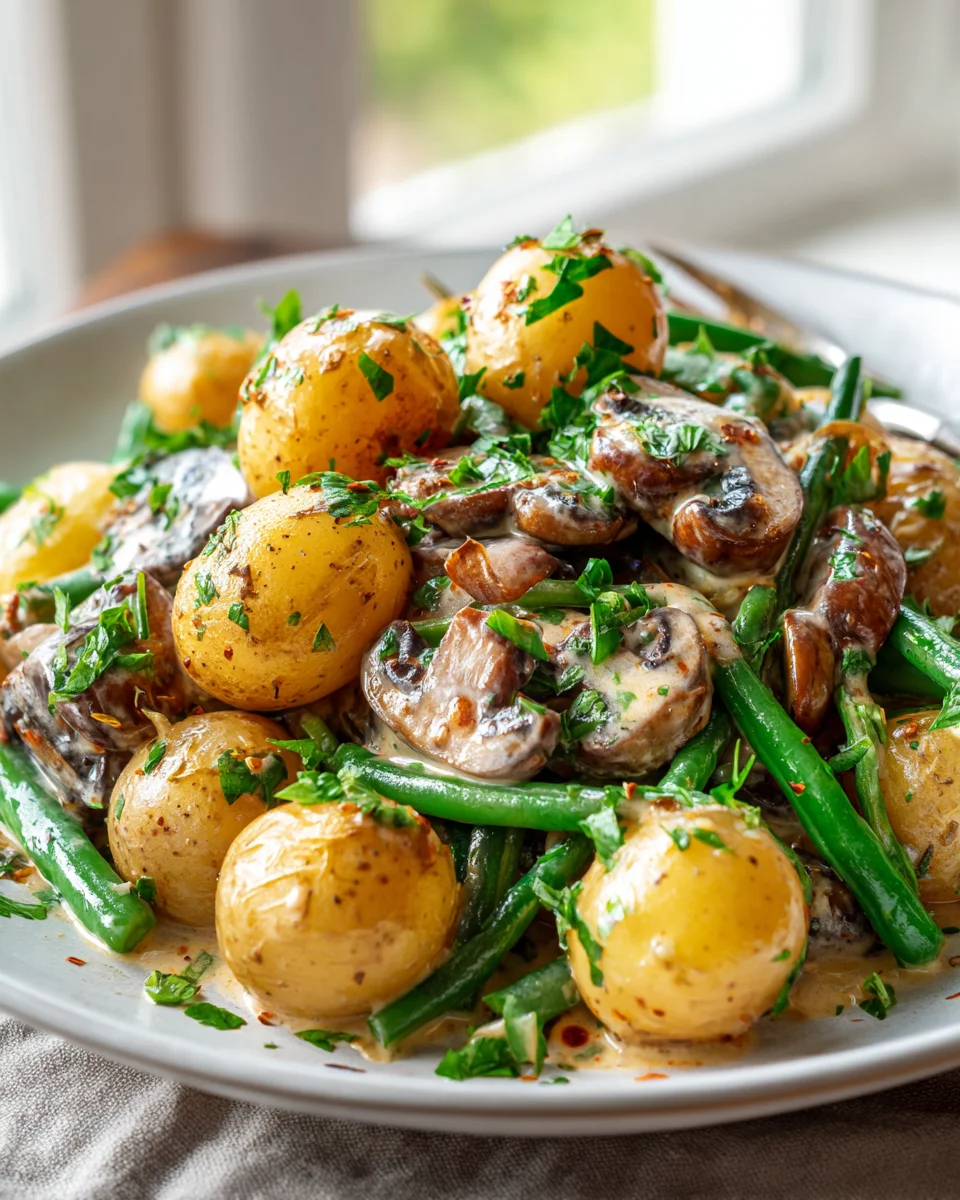 Leckere Kartoffel Pilz Pfanne mit Bohnen – Schnell & Vegetarisch