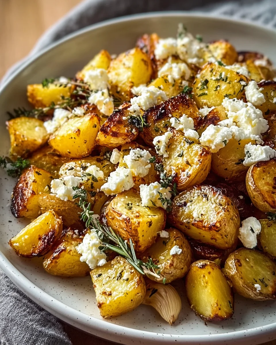 Geröstete Kartoffeln mit Feta und Knoblauch – Ein Genuss!