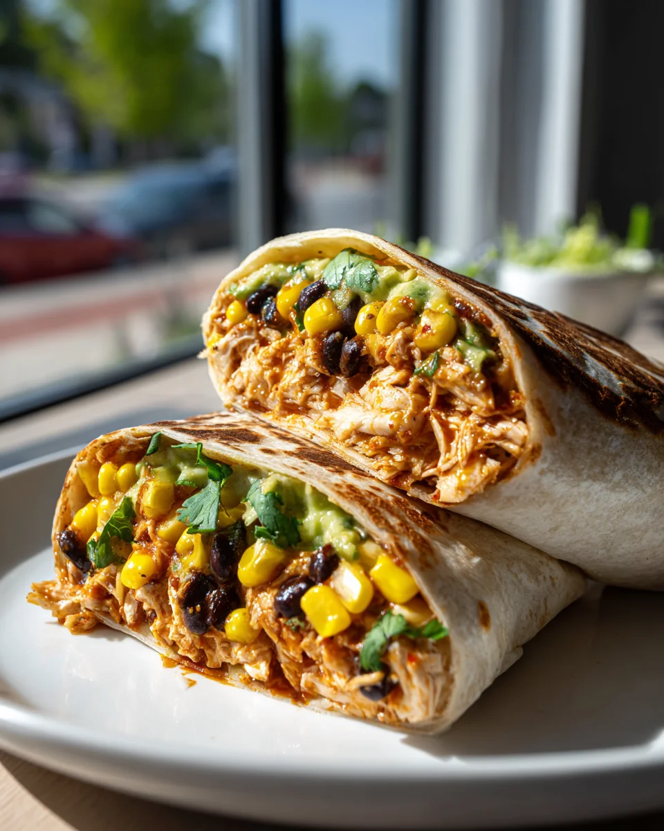 Saftiger BBQ Hähnchen Burrito mit Mais & Bohnen – Dein Rezept