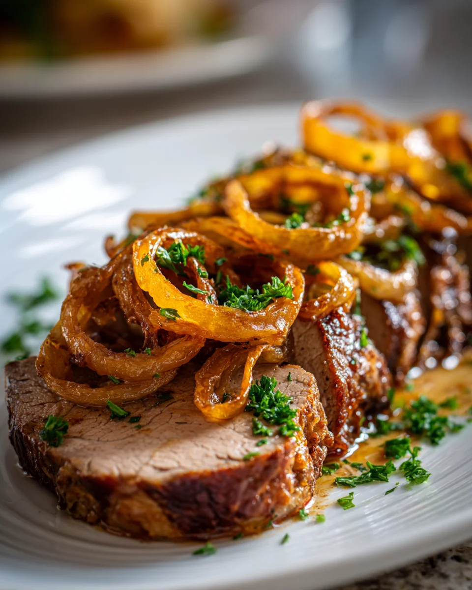 Bestes Zwiebelrostbraten Rezept: Zartes Beef & knusprige Zwiebeln.