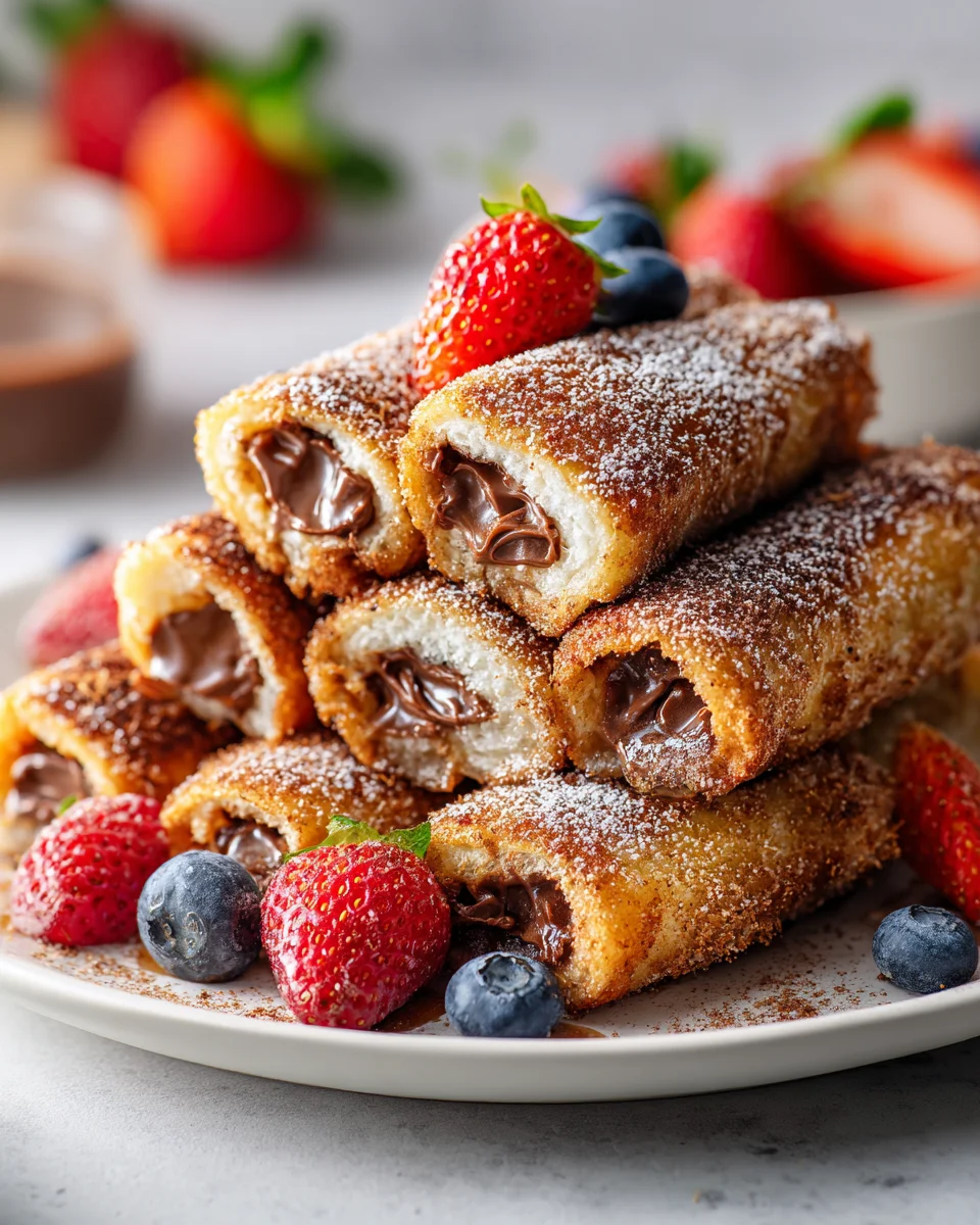 French Toast Rolls mit Nutella & Zimt – Perfekt zum Frühstück
