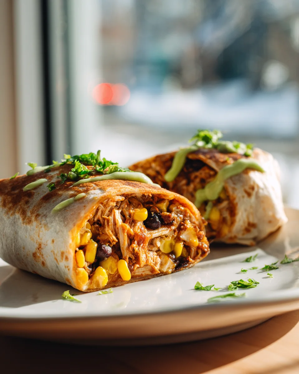 Saftiger BBQ Hähnchen Burrito mit Mais & Bohnen – Dein Rezept