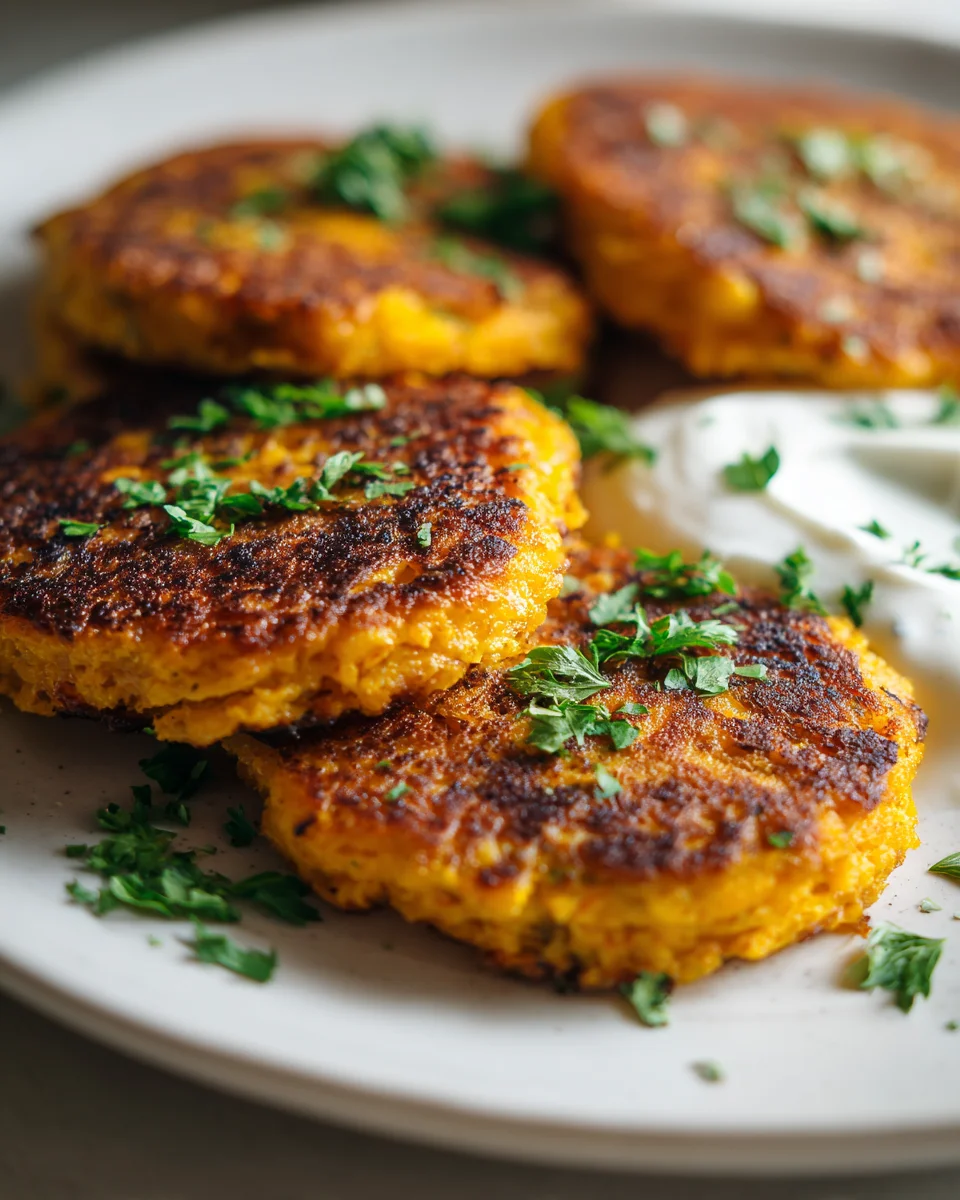 Knusprige Ofen Kürbis Kartoffel Puffer – Gesund & Ohne Öl!