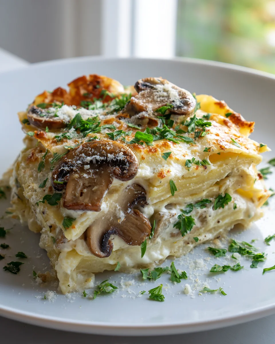 Pilz-Knoblauch-Kartoffel-Lasagne: Cremig & Herzhaft!