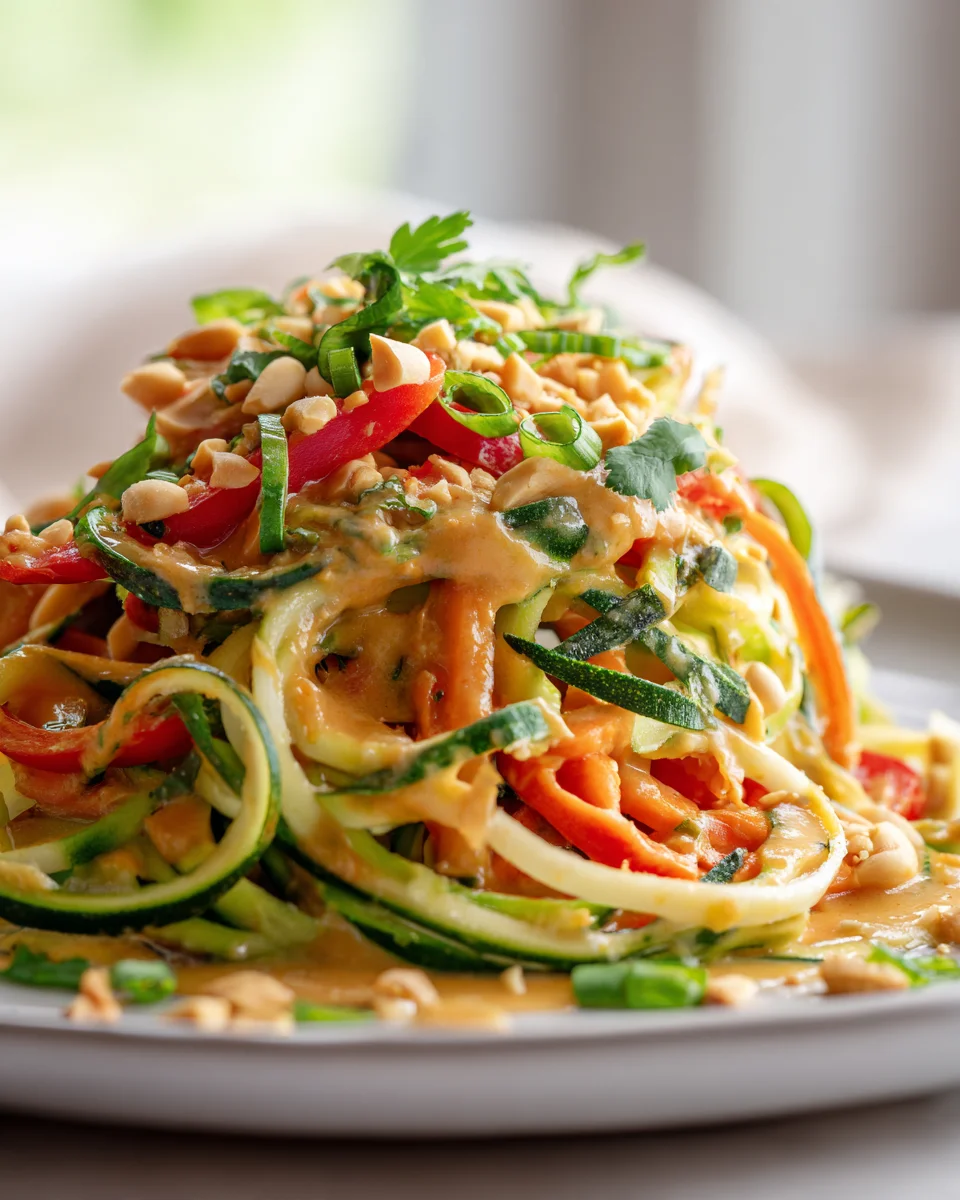 Low Carb Pad Thai: Zucchini-Nudeln mit leckerer Erdnusssauce