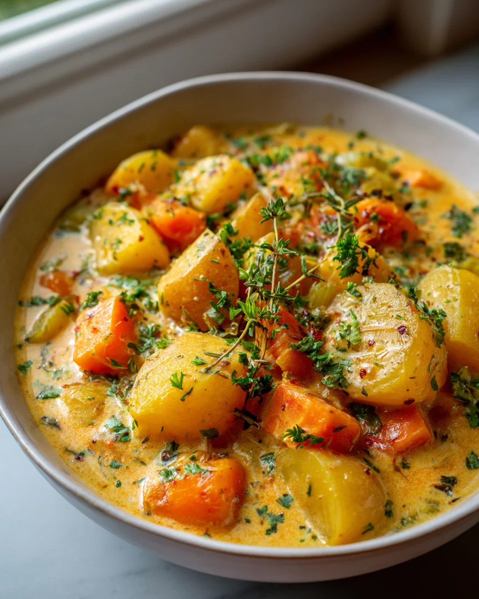 Cremiger Veganer Kartoffel Eintopf – Herzhaft & Gesund