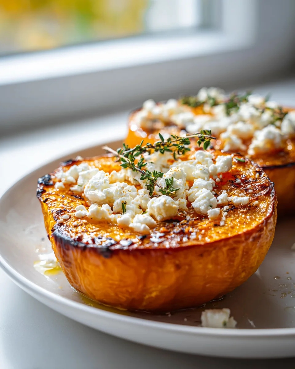 Ofenkürbis mit Feta auf Blech – schnell & einfach genießen!