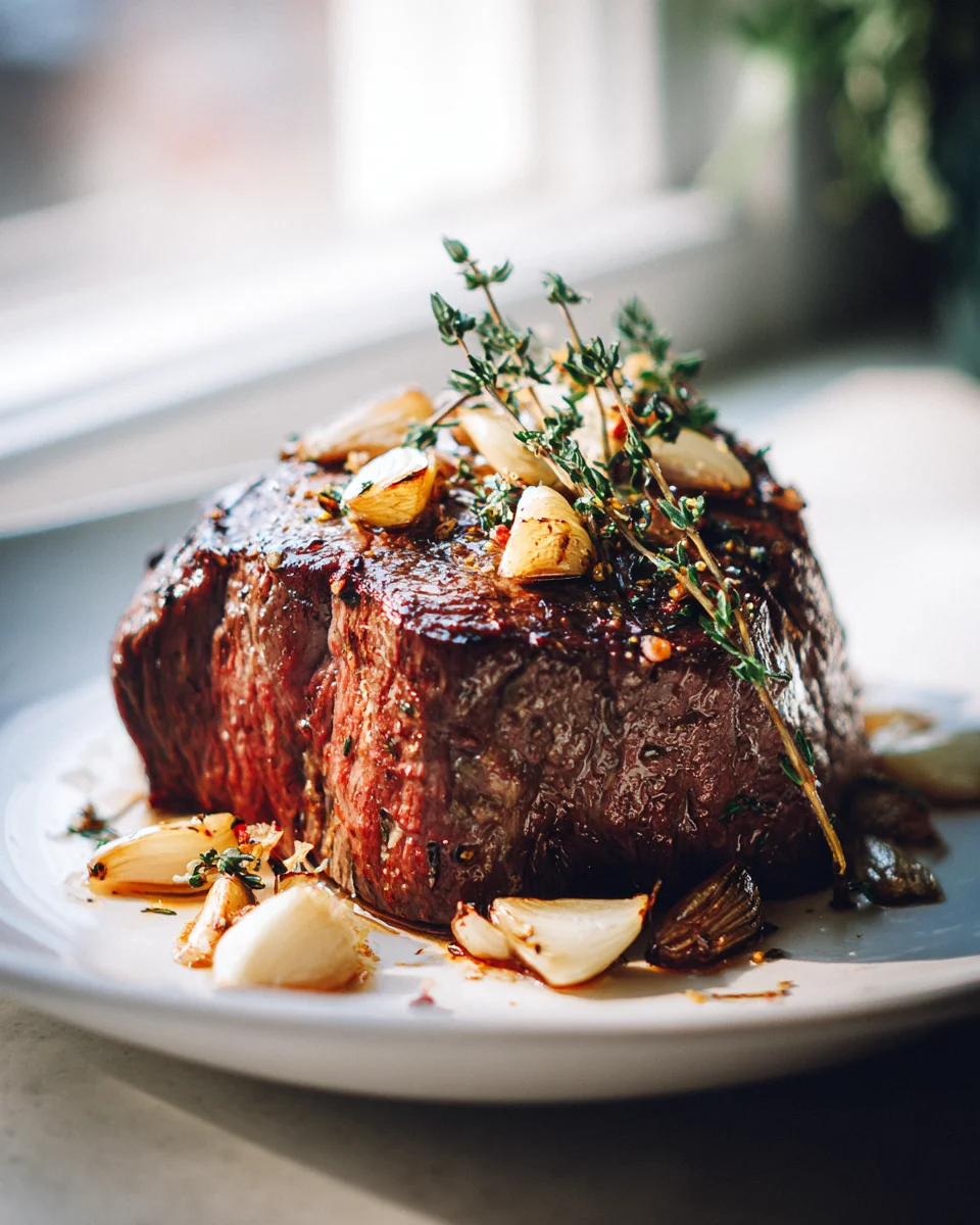 Rinderfilet aus dem Ofen: Saftig mit Thymian & Knoblauch
