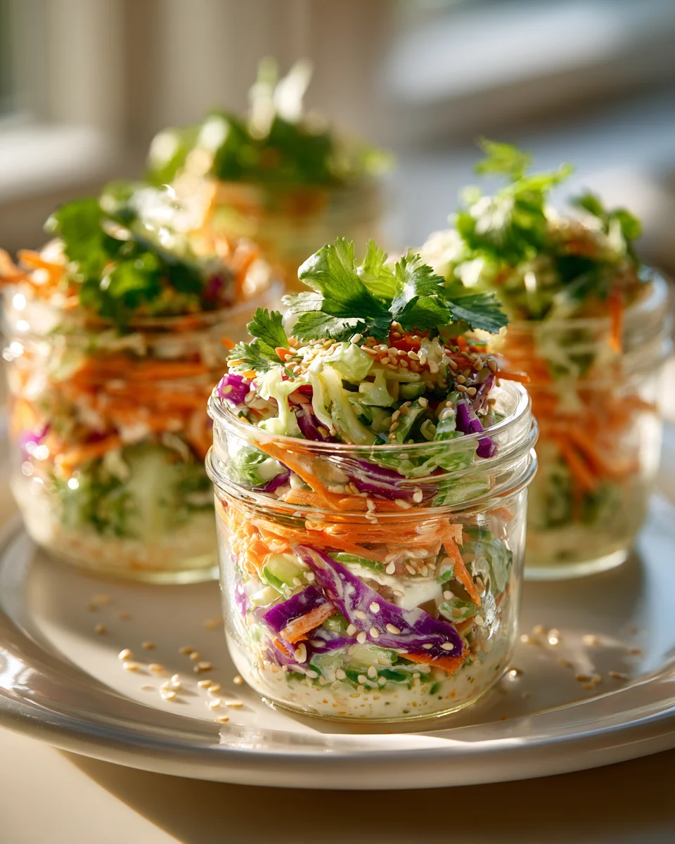 Party Snack Hit: Mini Slaw Gläser mit frischen Kräutern