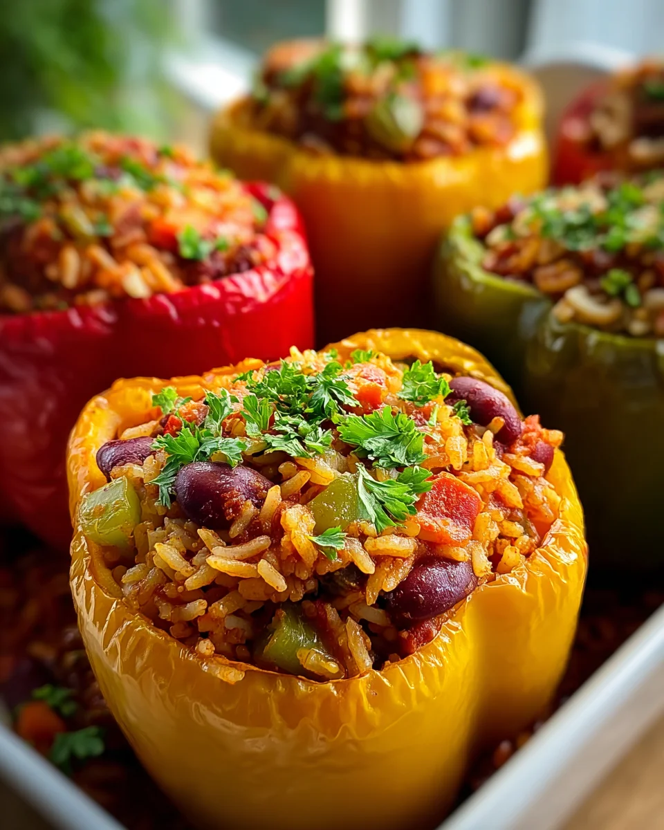 Vegetarische Gefüllte Paprika mit Reis: Schnell & Einfach!