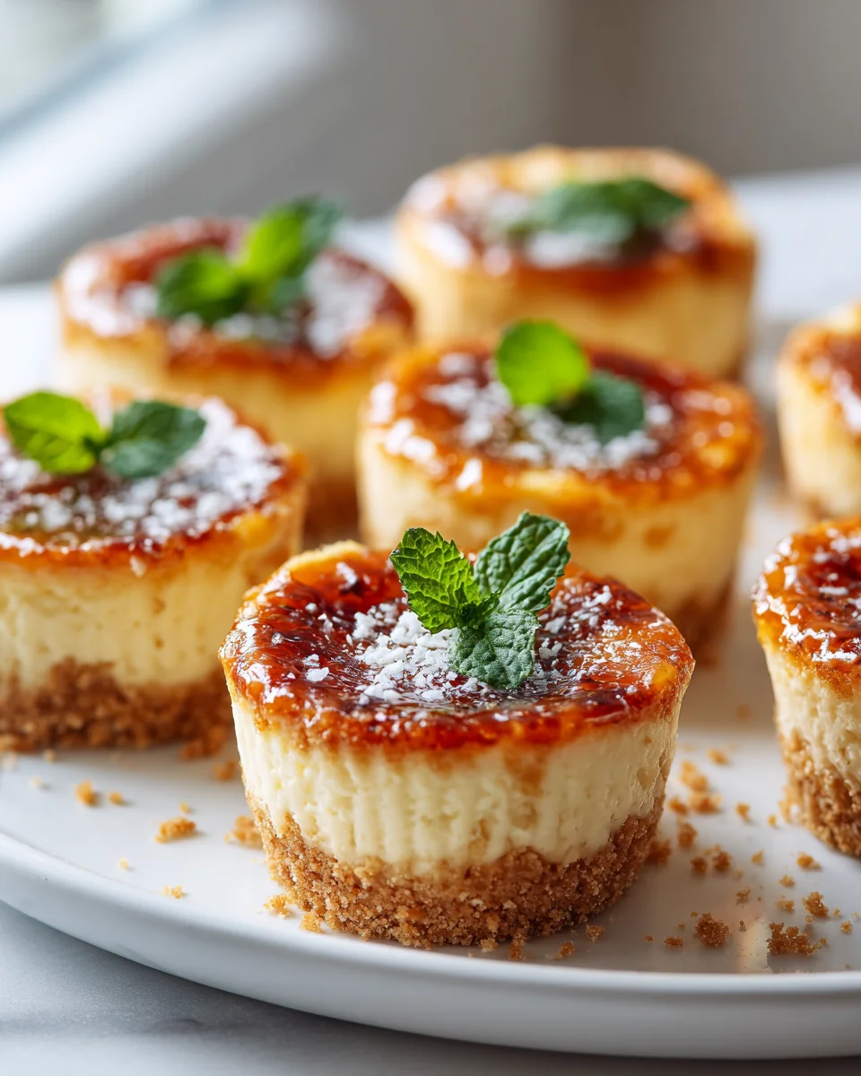 Unwiderstehliche Mini Crème brûlée Cheesecakes – Dein Rezept