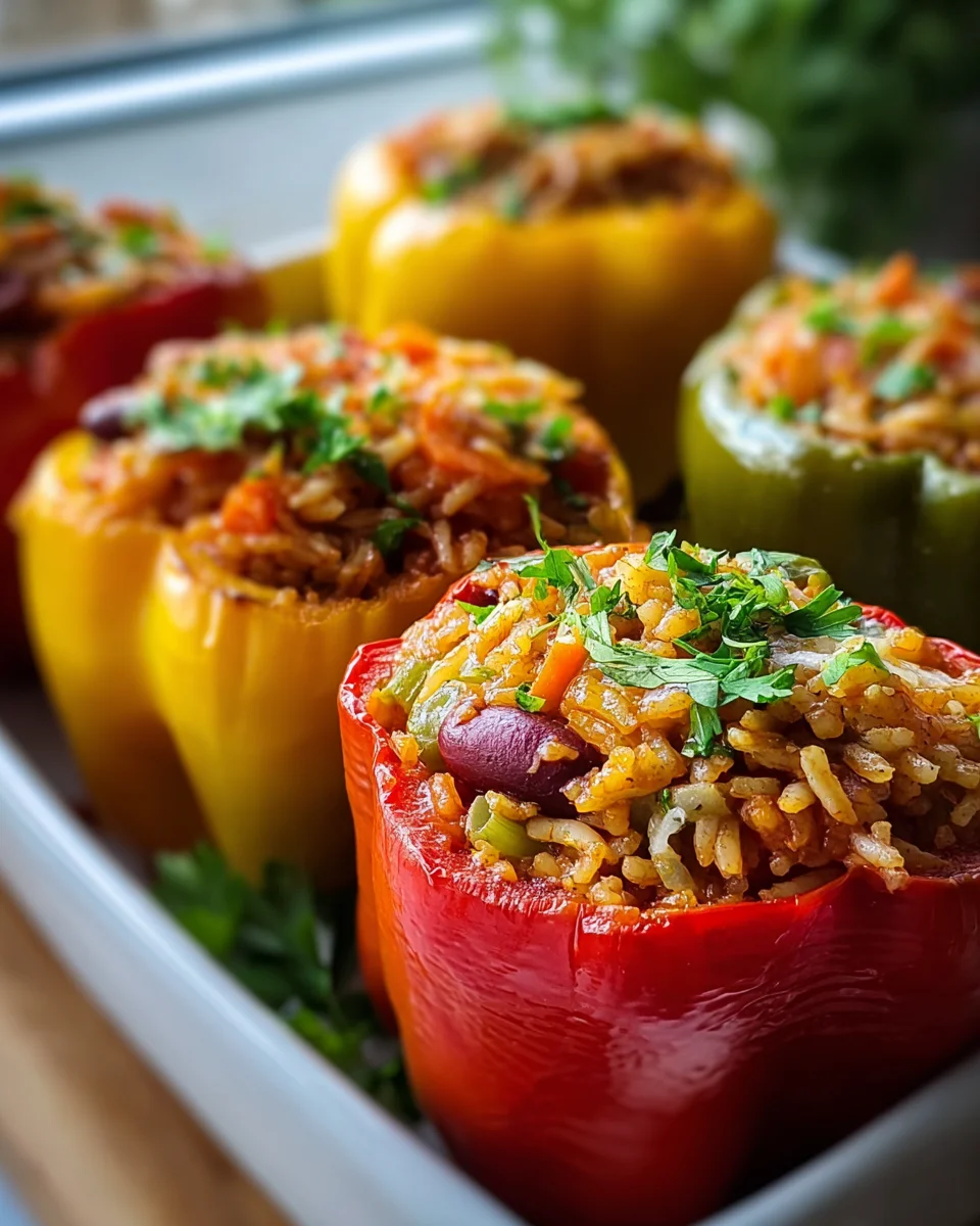 Vegetarische Gefüllte Paprika mit Reis: Schnell & Einfach!