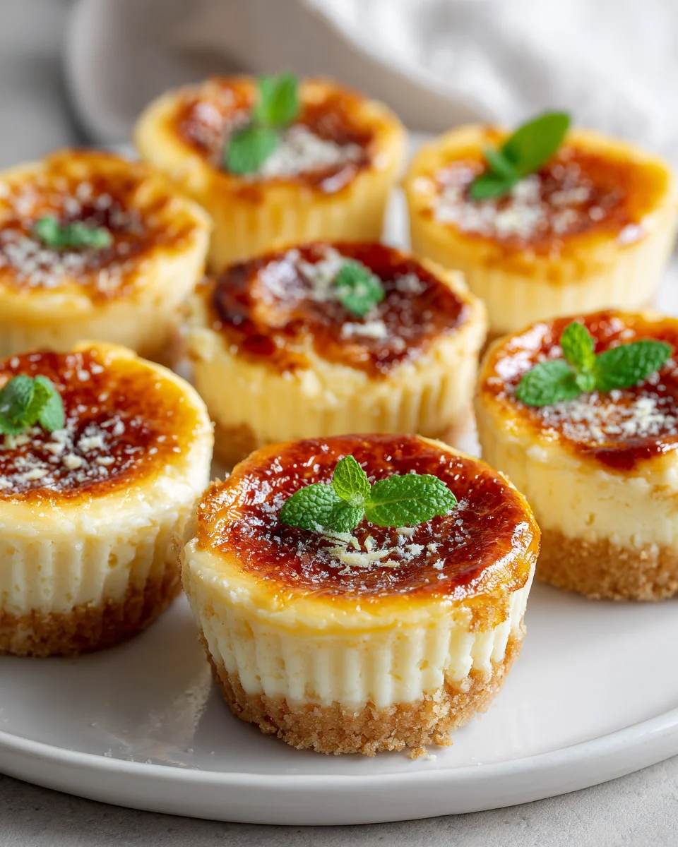 Unwiderstehliche Mini Crème brûlée Cheesecakes – Dein Rezept