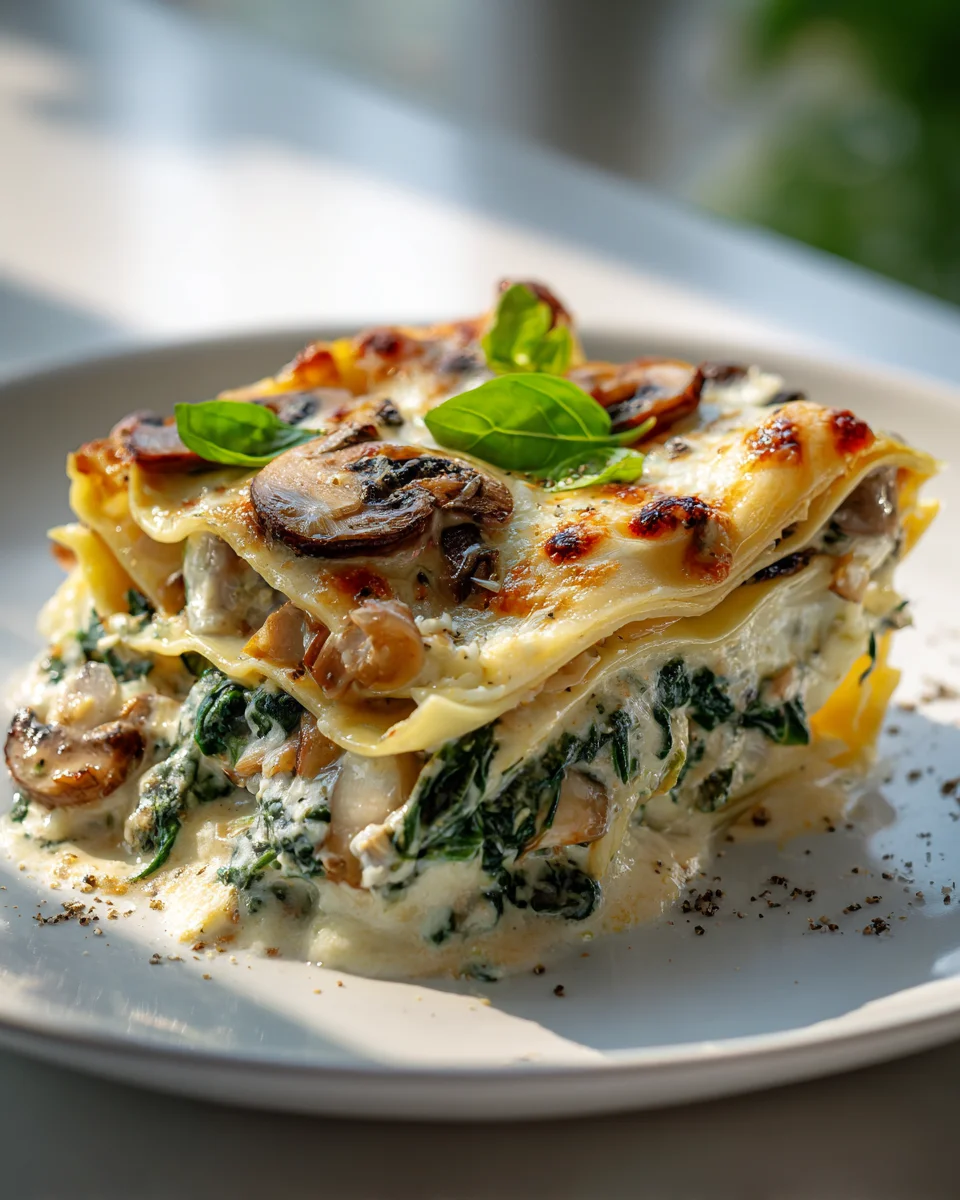 Cremige Spinat Pilzlasagne: Ein unwiderstehlicher Genuss!