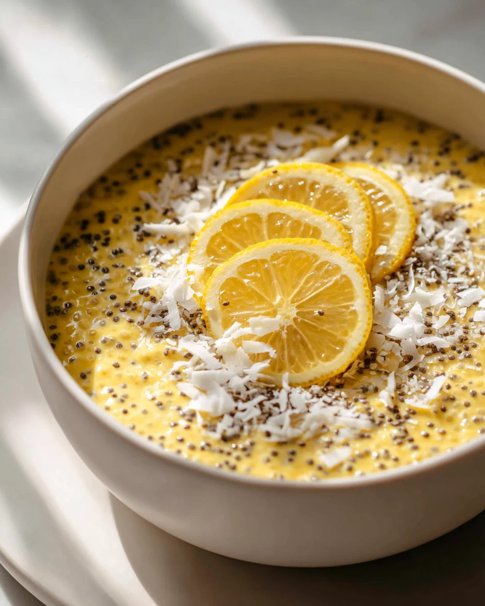Veganer Lemon Chia Pudding mit Kokosmilch – Erfrischend lecker!