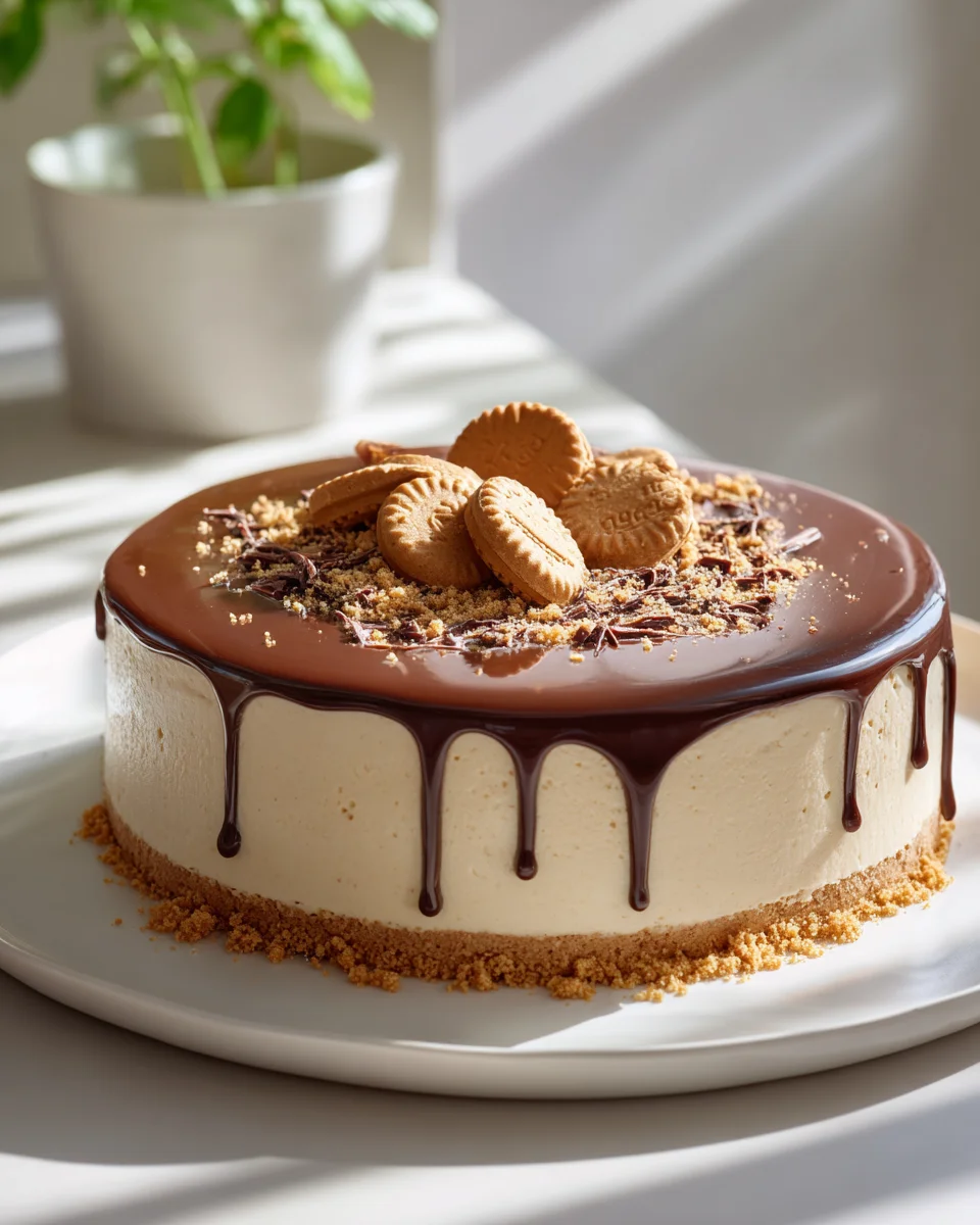 Lotus Cheesecake Traum: Cremig mit Schoko Ganache Topping