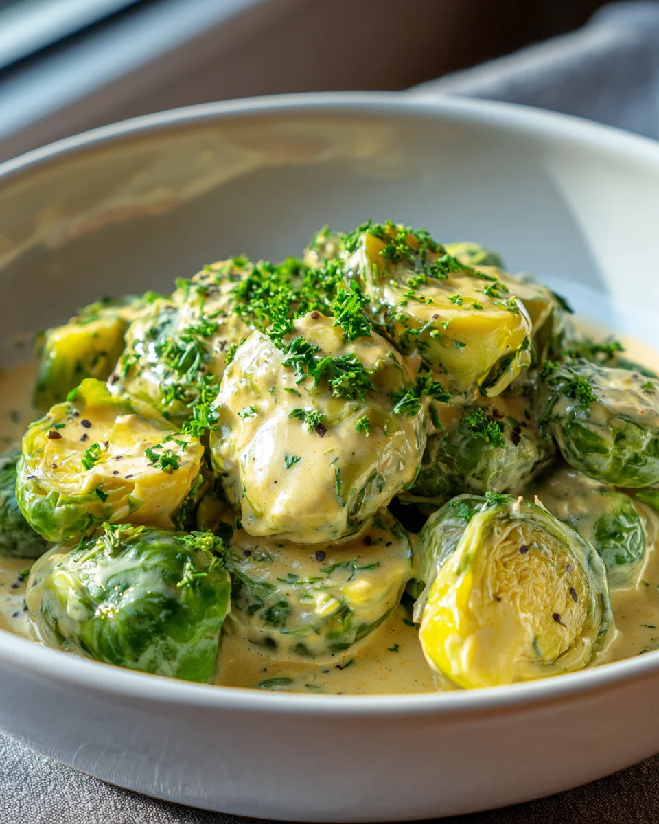 Blitzrezept: Rosenkohl in Frischkäse-Senfsauce – einfach köstlich