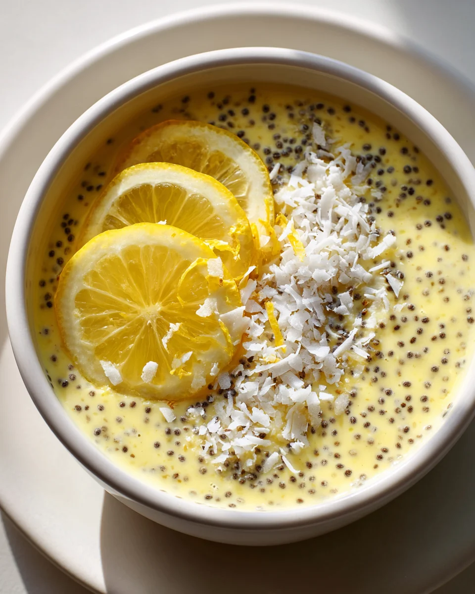 Veganer Lemon Chia Pudding mit Kokosmilch – Erfrischend lecker!