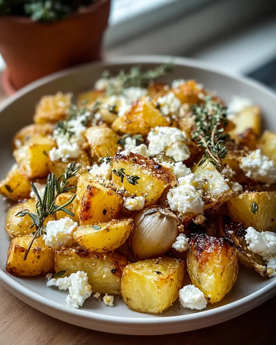 Geröstete Kartoffeln mit Feta und Knoblauch – Ein Genuss!