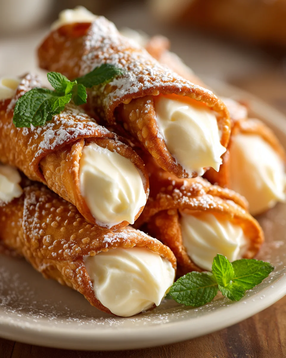 Mini Cannoli Bites mit Frischkäse und Vanille – Süße Häppchen!