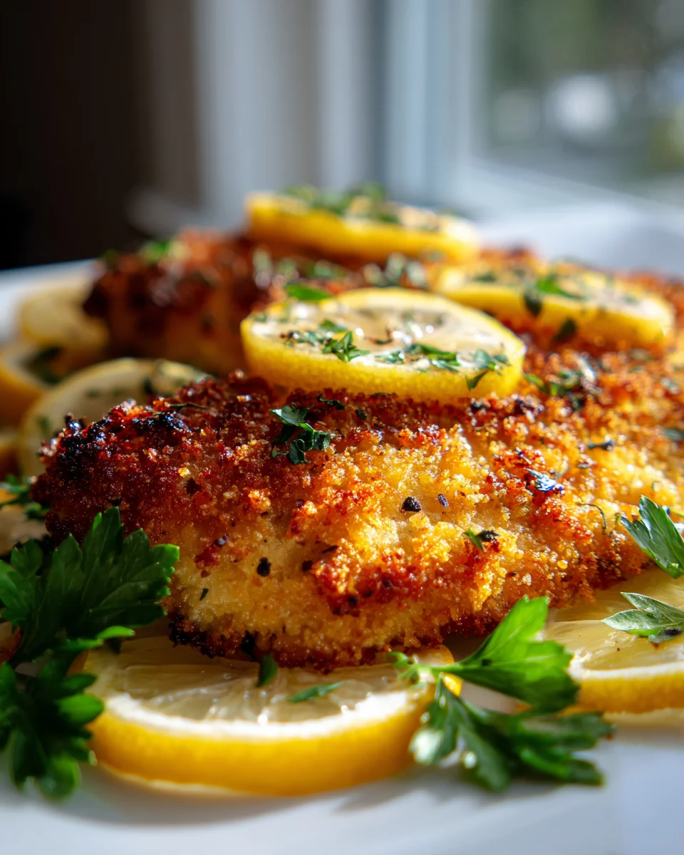 Zitronen-Hühnchen Romano mit knuspriger Parmesan-Kruste