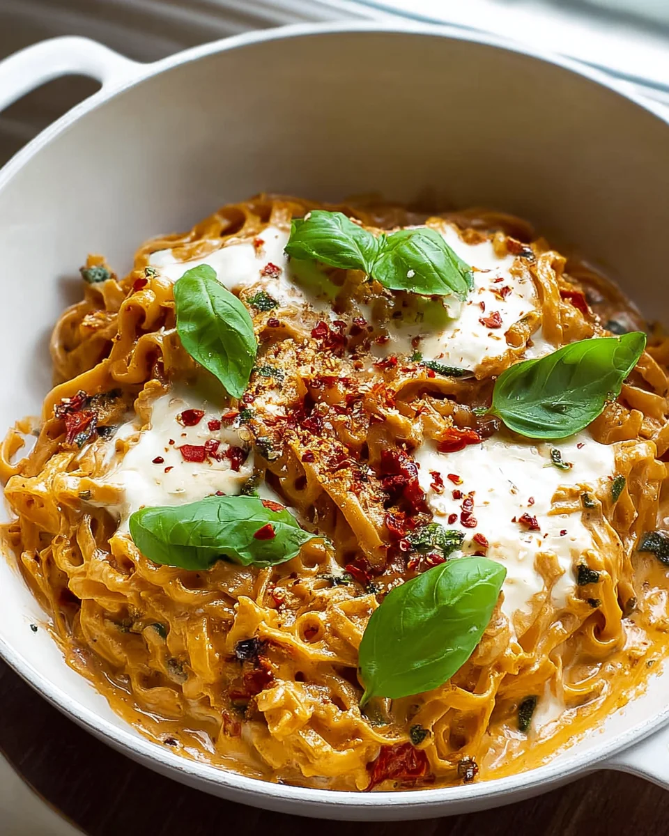 Schnelle Pasta mit getrockneten Tomaten – Kein Schneiden nötig!