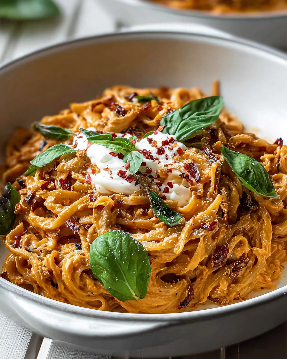 Schnelle Pasta mit getrockneten Tomaten – Kein Schneiden nötig!