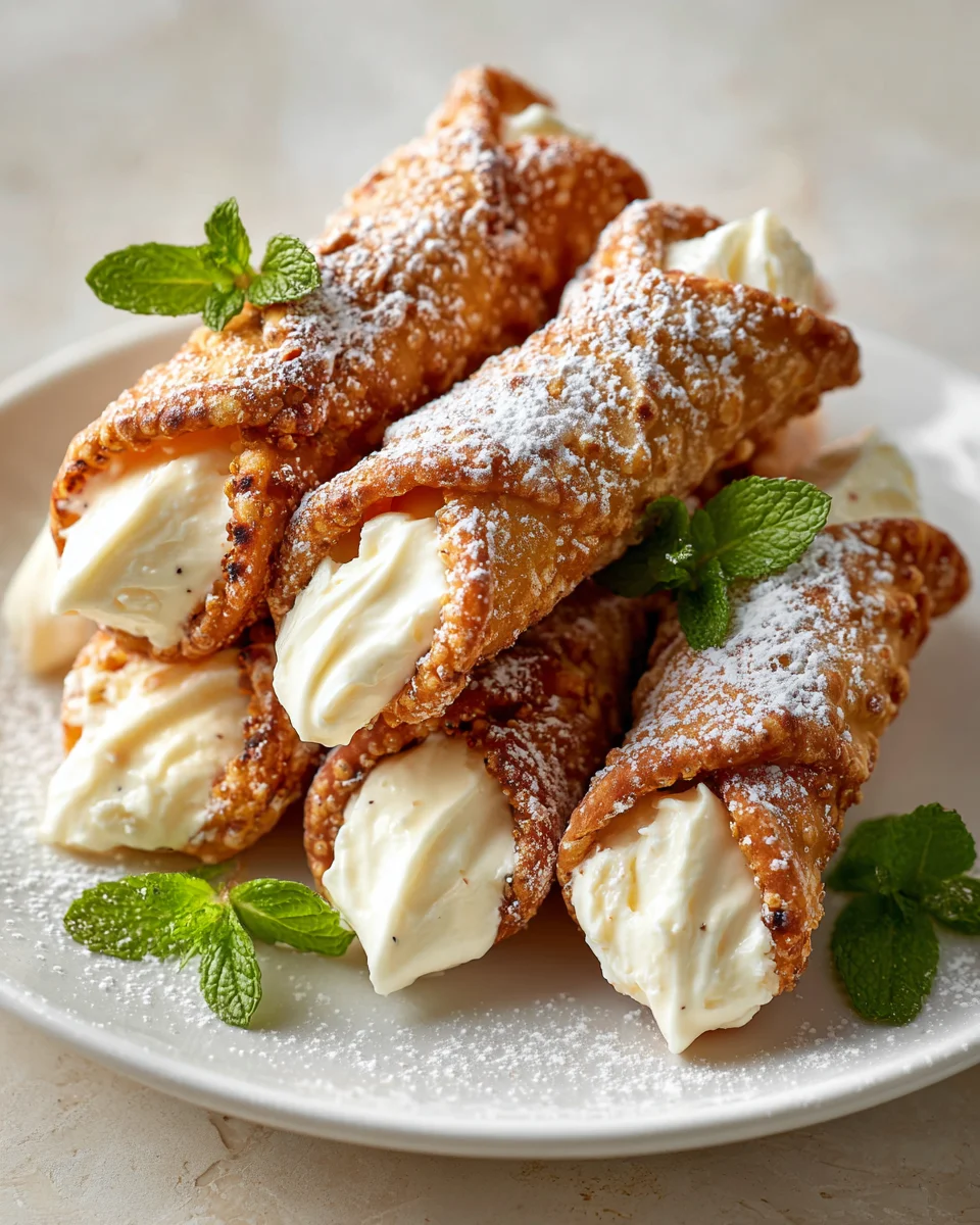 Mini Cannoli Bites mit Frischkäse und Vanille – Süße Häppchen!