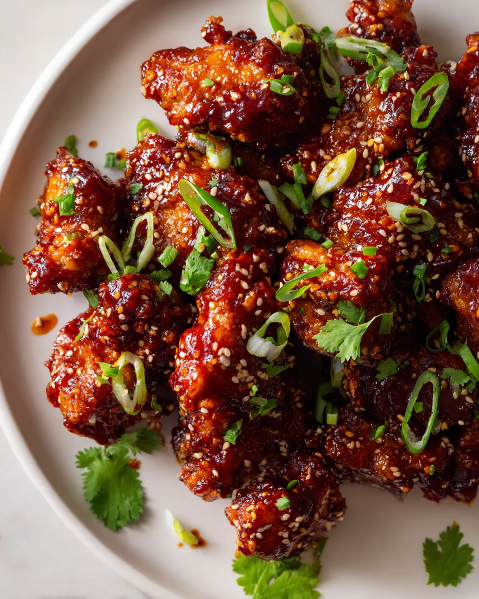 Mini Sticky Honey Gochujang Chicken Bites für Partys genießen
