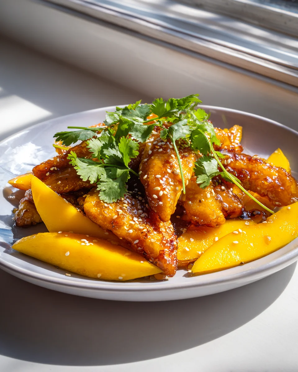 Mango-Honig-Glasur für zartes Hähnchen