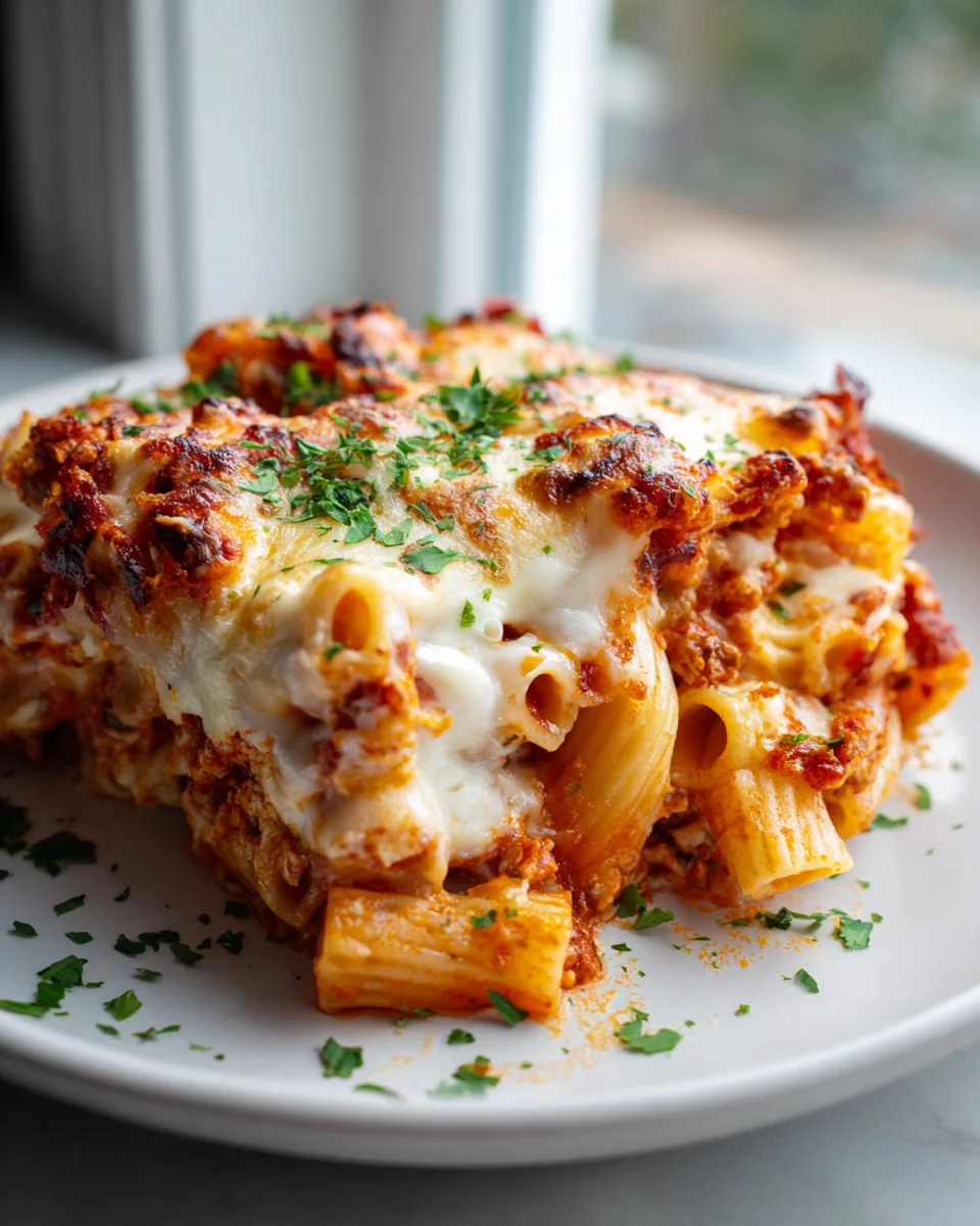 Käse-Stangen-Pasta Auflauf mit Marinara