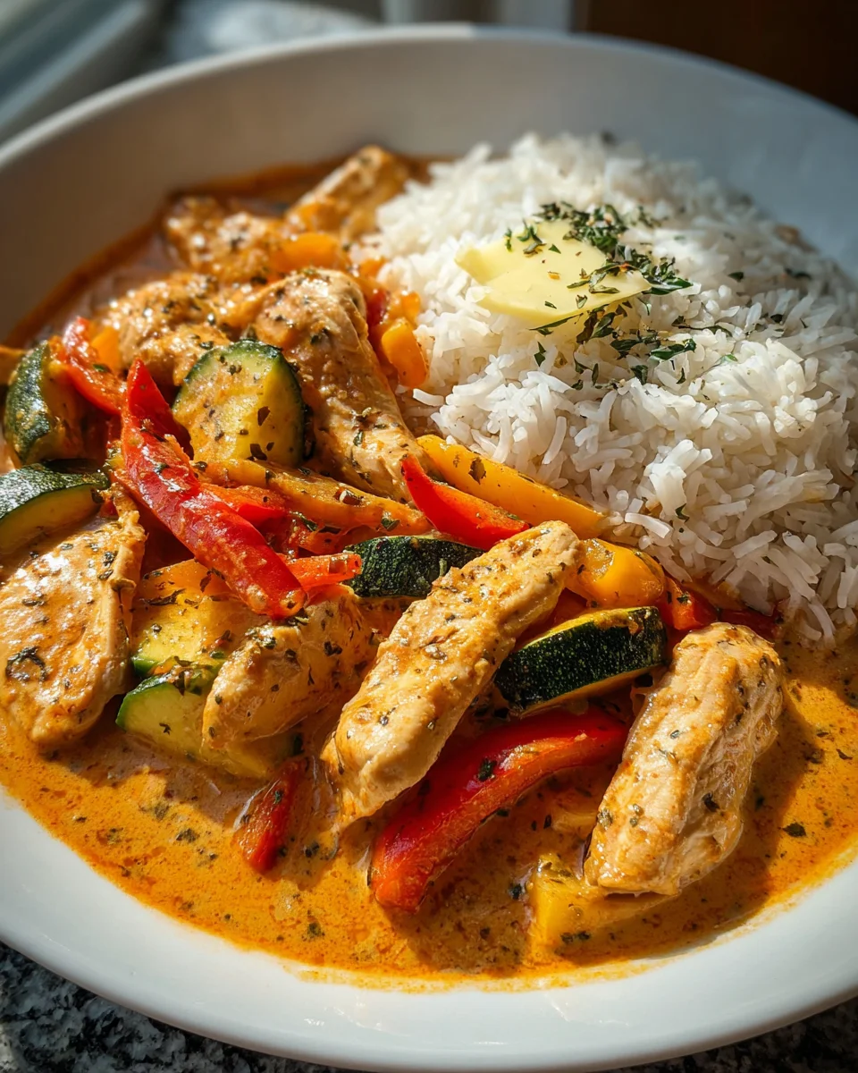 Cremiges Paprika Zucchini Hähnchen: Einfaches Rezept für Genießer!