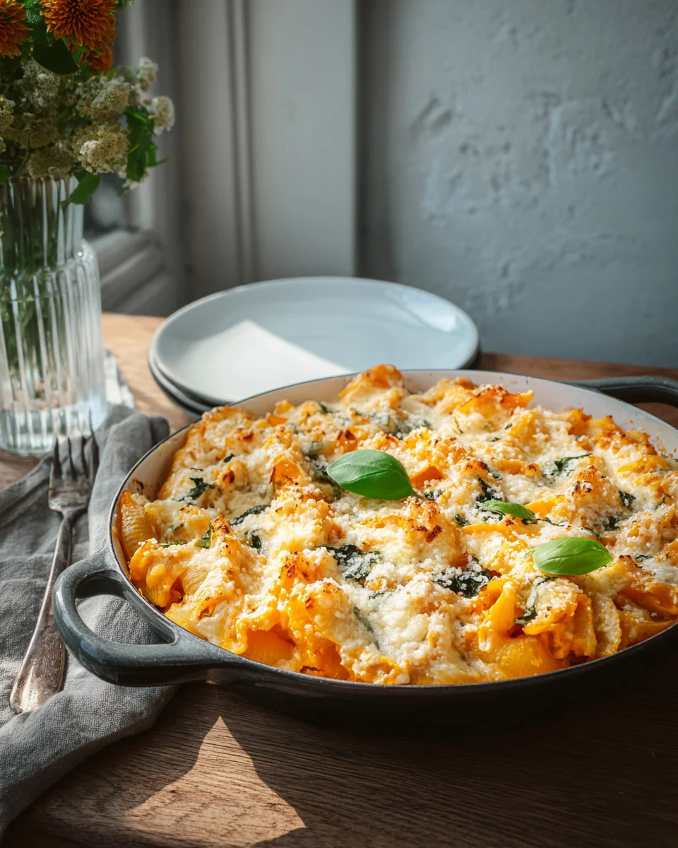 Cremiger Nudel Kürbis Auflauf – Ein herzhaftes Herbstgericht!