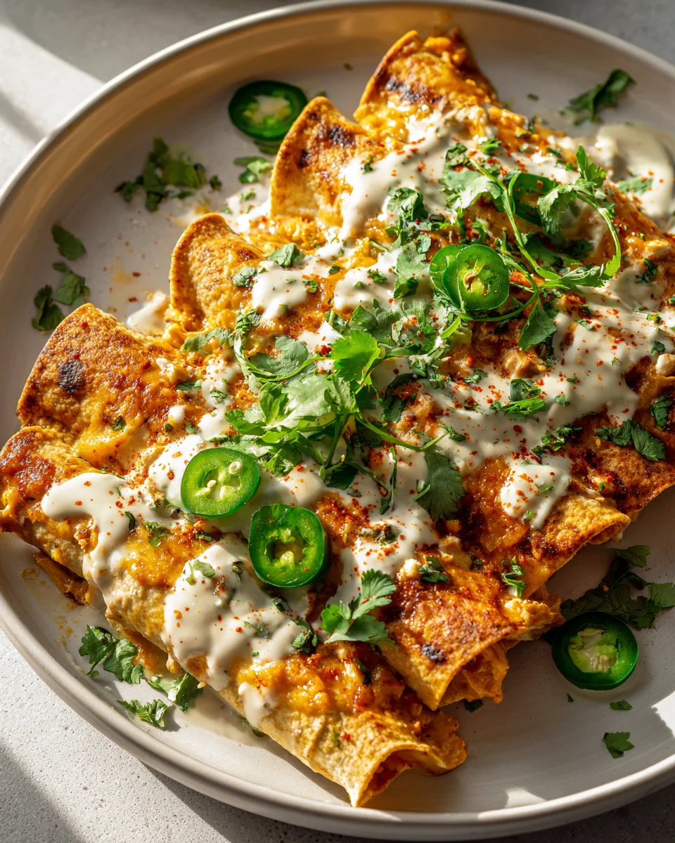 Vegan Jalapeño Popper Enchiladas mit Cashew-Creme genießen!