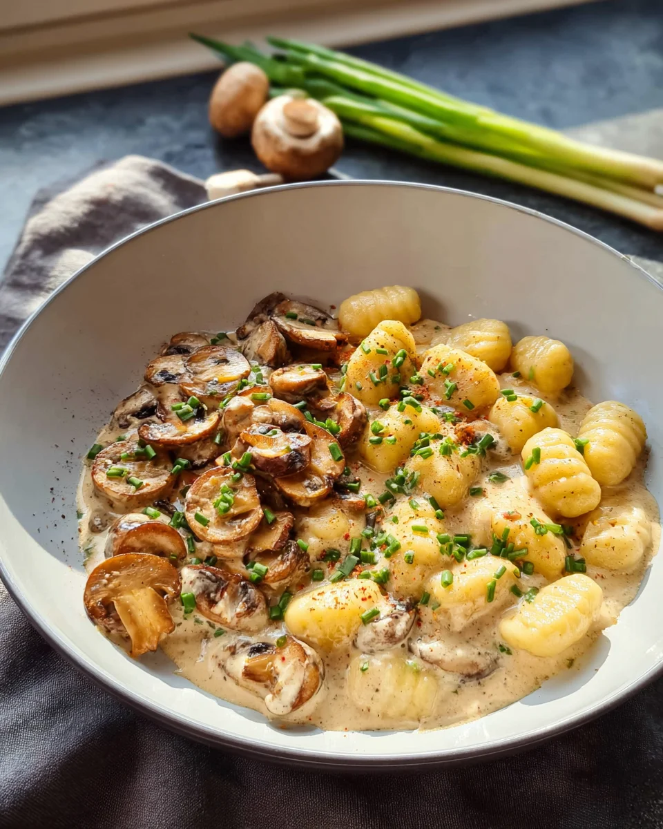 Gnocchi mit Pilz Rahm Sauce – cremig und köstlich genießen!